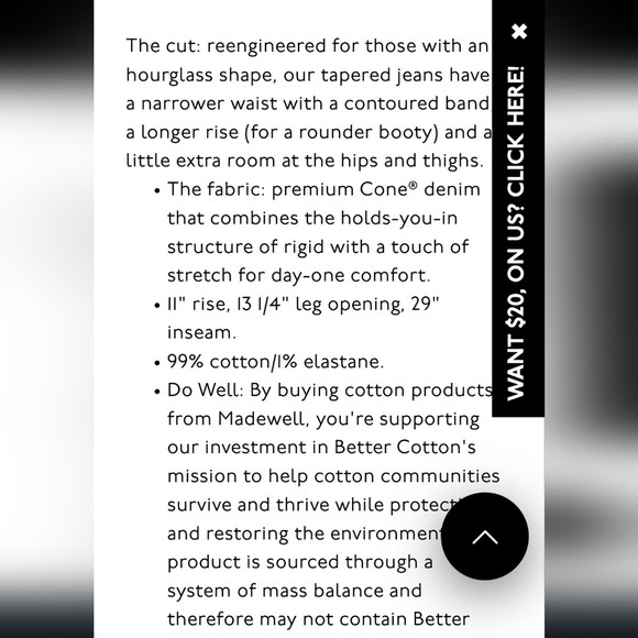 Madewell Curvy High Rise Skinny Dark Medium Wash Denim Womens Preppy Spring - Picture 12 of 13